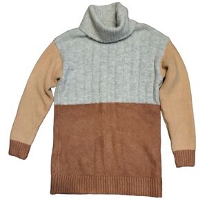 SKIES ARE BLUE Med oversized turtle neck long sweater style 43989